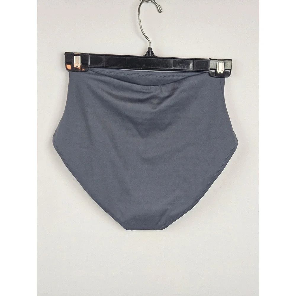Skims Swim High Waisted Bikini Bottoms Gunmetal Gray XS NWT